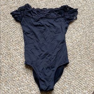 Black Dance Leotard Fancy Back